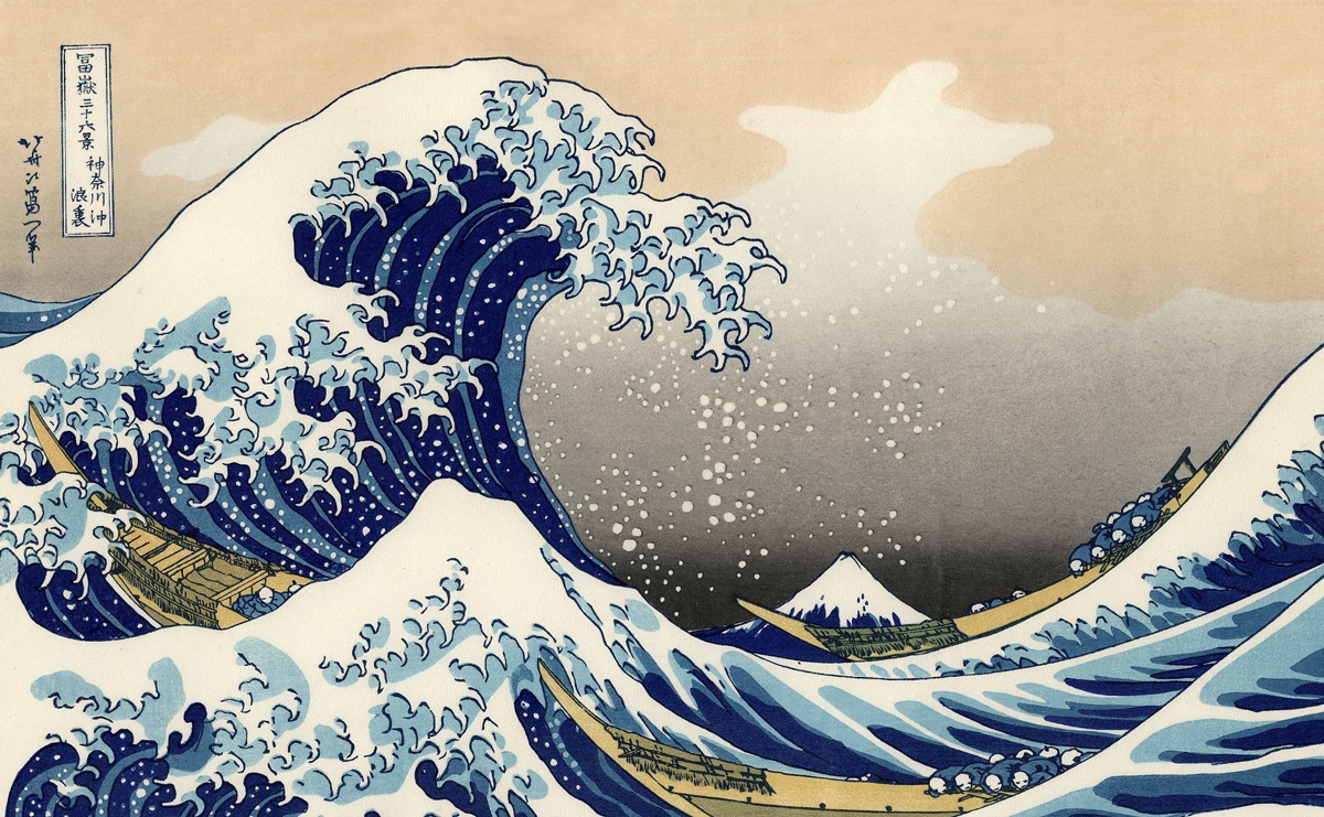 La grande onda di Kanagawa di Hokusai